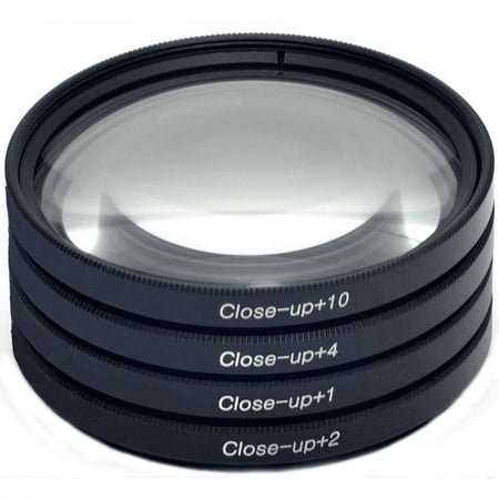 Deco Gear 49mm 4pc HD Macro Close-Up Lens Filter Set +1 +2 +4 +10 with Protective Wallet