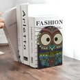 thumbnail image 6 of Susaid Boho Owl Print Wooden Bookends Decorative Book Ends for Shelves Heavy Books Holder Organizer Non-Slip Desk Book End for Kids Room Office School 1 Pairs, 6 of 8