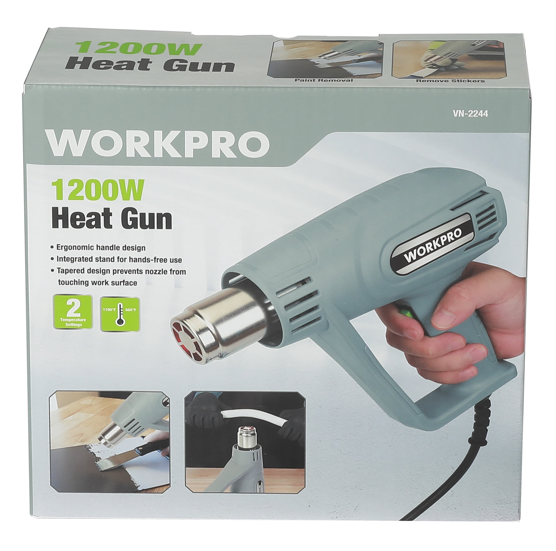 WORKPRO Heat Gun with Dual Temperature, 1200W, Model 2244, Gray
