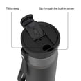 thumbnail image 3 of Contigo 24 oz DualSip Stainless Steel Leak-Proof Insulated Water Bottle with Straw or Sip Lid and Carry Strap, Black/Silver, 3 of 8