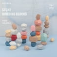 thumbnail image 4 of Lightweight Toy 36PC Puzzle Stacking Wooden Colored Natural Stone Education, 4 of 8