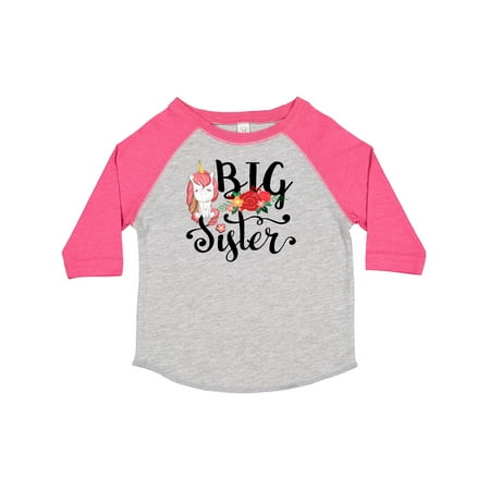 

Inktastic Floral Unicorn Big Sister Gift Toddler Toddler Girl T-Shirt