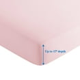thumbnail image 4 of Hong and Arts Inc. Marina Decoration Ultra Soft Silky Deep Pocket Solid Rayon from Bamboo All Season Bedding Pleated Sheet Set Pink - Twin, 4 of 5