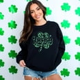 thumbnail image 4 of Shamrock Lucky Graphic Sweatshirt, Unisex St. Patrick's Day Pullover, Trendy Clover Print Crewneck, Casual Irish Pride Top, 4 of 7