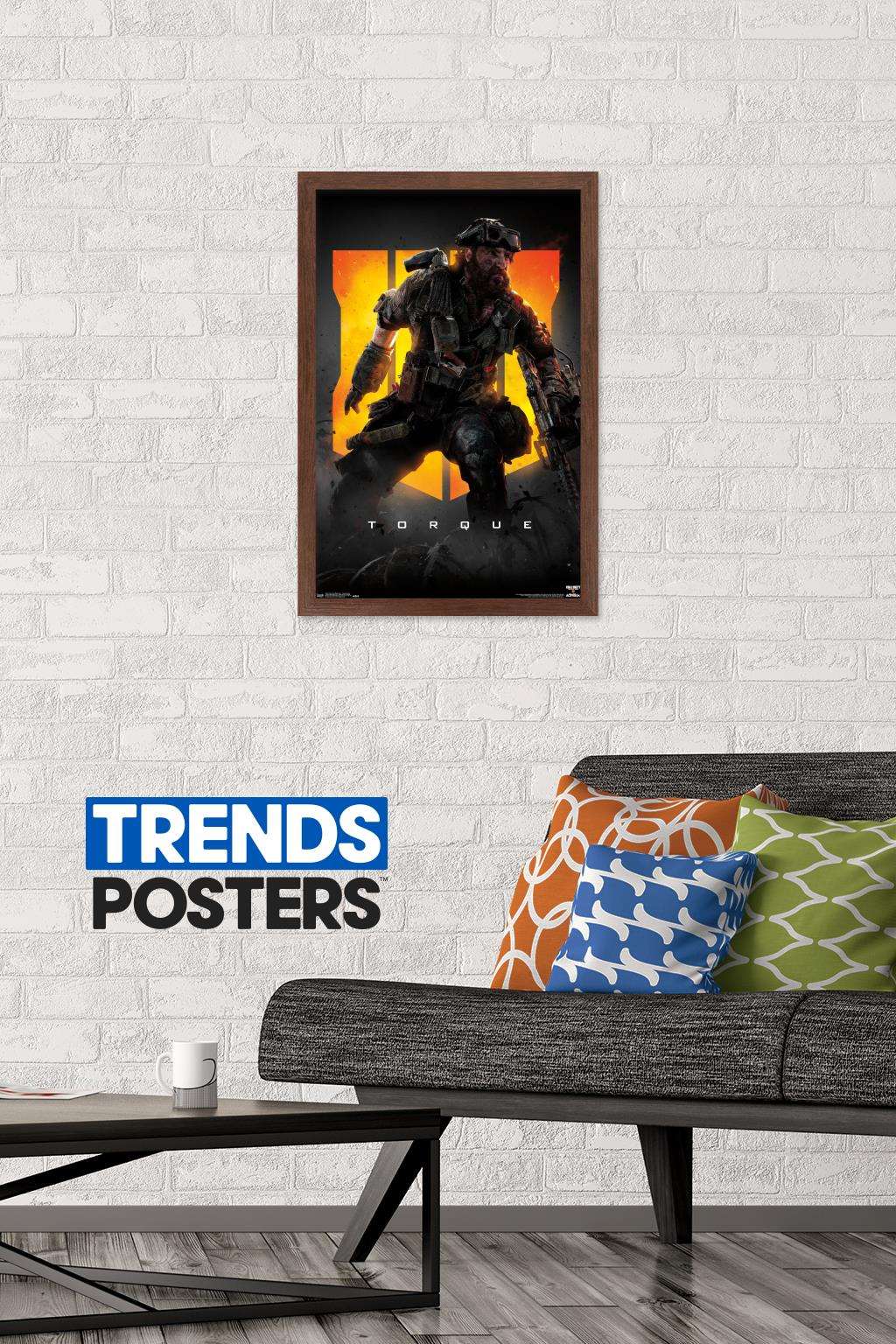 Call of Duty: Black Ops 4 - Torque Key Art Wall Poster, 14.725" x 22.375", Framed