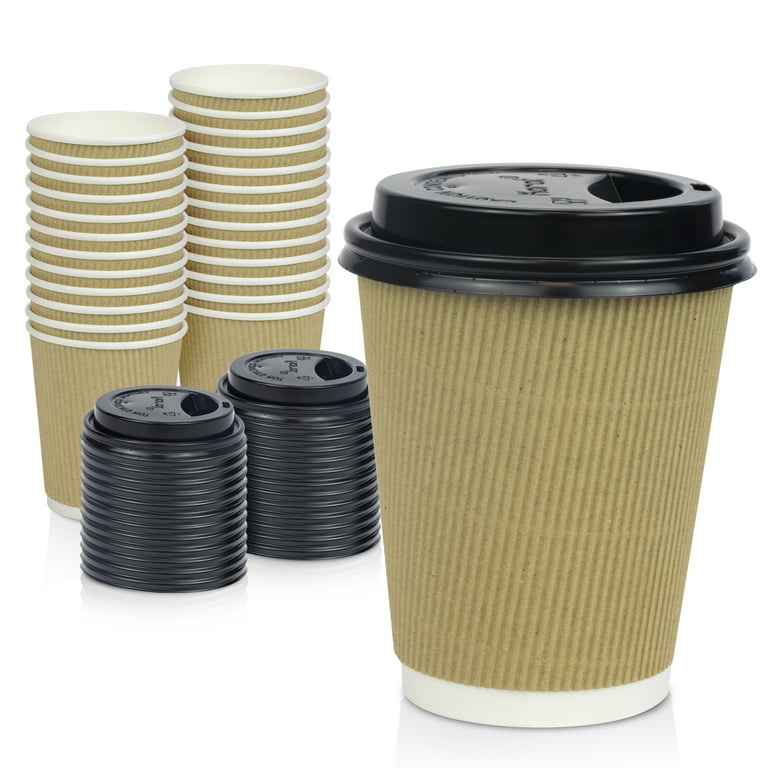 12 oz Kraft Double Wall Paper Hot Cup | 500/Case