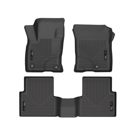 Husky Liners by RealTruck Weatherbeater | Compatible with 2021 - 2024 Ford Bronco Sport - Front & 2nd Row Liner - Black 3 pc. | 95341