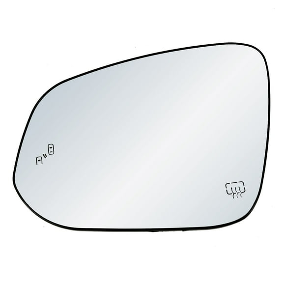 Driver Side Mirror Glass Replacement For 14-19 Toyota Highlander (Blind Spot Detection Heat Defrost)