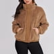 thumbnail image 4 of Chaquetas y abrigos casuales sin capucha de manga larga para mujer, chaqueta de color liso a la moda, abrigo corto informal de manga larga con botones, abrigo de invierno para el hogar, abrigo para mu, 4 of 9