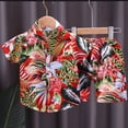thumbnail image 3 of Uxgjfwu Kids Outfits Sets Beachwear Short Sleeve Shirts Shorts Sets Printed Casual Clothing Sets Toddler Boys Summer Clothing Set, 3 of 4