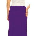 thumbnail image 5 of Moa Collection Women's Plus Size Casual Solid High Waisted A -line Maxi Skirt with an elastic Waistband, 5 of 6