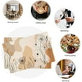 thumbnail image 6 of 4pcs Floral Faux Linen Abstract Flowers Heat Resistant Table Mats Durable Washable Rustic Linen Vintage Placemats for Home Dinner Party Camping Wedding Table Decoration 12 x 18 Inch, 6 of 6