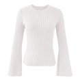 thumbnail image 7 of Likimi Womens T Shirts Crew Neck Solid Color Long Sleeve Tops For Women Casual Pullover Size L, 7 of 7