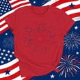 thumbnail image 4 of Zynoxe Womens T Shirts Independence Day Patriotic Short Sleeve Graphic Tees Casual Round Neck Going Out Summer Tops Tee (#01 Red,2XL), 4 of 7