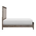 thumbnail image 3 of Cady Classic Upholstered Queen Bed, Channel Tufted Headboard, Brown Fabric, 3 of 5