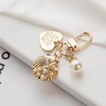 thumbnail image 5 of Jinsinto Faux Pearl Keychains Metal Heart Shell Key Chain Charms Key Ring Pendants Handbag Decorations 2pcs, 5 of 5
