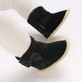 thumbnail image 6 of Futezty Baby Girls Cute Bow Decoration Soft Bottom Non Slip Toddler Shoe(Black,6-12 Months), 6 of 6