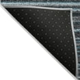 thumbnail image 4 of 3' X 5' Teal Blue Sky Blue And Gray Striped Washable Indoor Outdoor Area Rug, 4 of 5