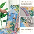 thumbnail image 5 of Yayeee 2 Pack Dining Chair Covers Stretch Parson Chairs Slipcovers Seat Protector, Blue Seaside, 5 of 6