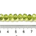 thumbnail image 4 of Transparent Baking Paint Glass Beads Strands Faceted Rondelle Yellow Green 8x6mm Hole: 1.4mm about 60~62pcs/strand 39~40cm, 4 of 4