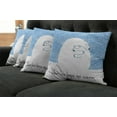 thumbnail image 2 of Ambesonne Winter Throw Pillow Cover 4 Pack, Polar Bear Mother, 24", White Blue, 2 of 6