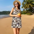thumbnail image 3 of Fotbe Dreamcatcher Vestido de Verano sin Mangas para Mujer – Vestido Midi Línea A, Estilo Camiseta Floral, Vestido Playero Casual y Fluido, 3 of 7