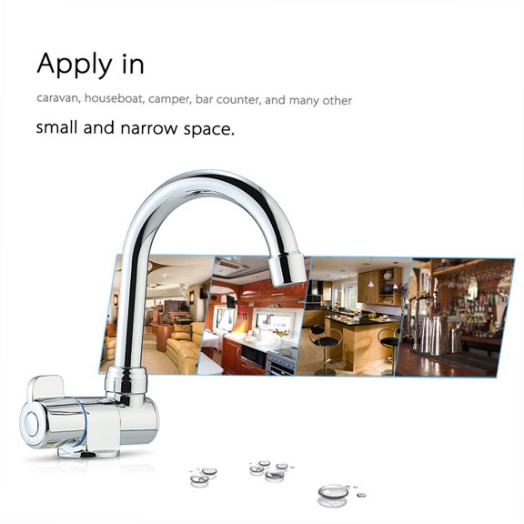 Sink Faucet,Mounted Rv Faucet Kitchen Faucet Deck/wall Mounted Rv Camper Recreational Vehicle Faucet Camper Recreational Faucet Stainless Steel Inches/30 * 30 Flowers Pattern Yorten