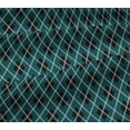 thumbnail image 4 of oneOone Cotton Jersey Dark Teal Green Fabric Argyle Check Quilting Supplies Print Sewing Fabric By The Yard 58 Inches Wide, 4 of 4