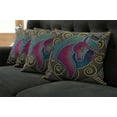 thumbnail image 2 of Ambesonne Colorful Throw Pillow Cover 4 Pack, Mosaic Unicorn, 16", Multicolor, 2 of 6