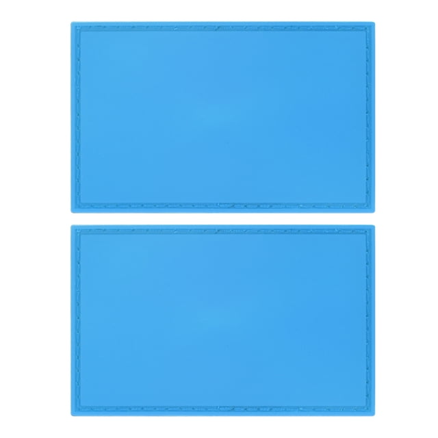 Uxcell 2-Pack Parche en Blanco de Bandera Sólida Azul, Parches Rectangulares de 3.1" x 2" Color Puro para Banderas de DIY para Ropa