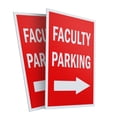 thumbnail image 4 of A-frame Sidewalk Faculity Parking With Arrow 24" x 36" Double Sided A-Frame Sidewalk Sign, Includes 2 Plastic Inserts | Foldable Portable White Signicade Sandwich Board Signs, 4 of 5