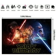thumbnail image 2 of Happy Birthday Star Anime Cartoon Wars  Theme Backdrops Banner Birthday Party Decor Supplies,5.9x3.6ft, 2 of 4