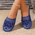 thumbnail image 4 of Chinese Slippers for Women, Mesh Floral Flats Slippers, Breathable Plum Blossom Embroidered Anti-slip Sandals 38, 4 of 5