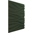 thumbnail image 2 of Ekena Millwork 19 5/8"W x 19 5/8"H Ripple EnduraWall Decorative 3D Wall Panel, UltraCover Satin Hunt Club Green (12-Pack for 32.04 Sq. Ft.), 2 of 6
