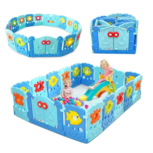 14 Panel Foldable Large Baby Playpen Kids Safety Playard Activity Centre Indoor And Outdoor Ocean Theme Walmart Com 14 Panel Foldable Large Baby Playpen Kids Safety Playard Activity Centre Indoor And Outdoor Ocean Theme Walmart Com