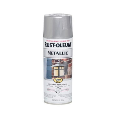 6 Pc, Rust-Oleum Stops Rust Silver Metallic Spray Paint 11 Oz