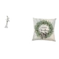 thumbnail image 1 of Elegante escultura de bailarina con funda de almohada navideña, decoración creativa y moderna para dormitorio, sofá, oficina y hogar., 1 of 8