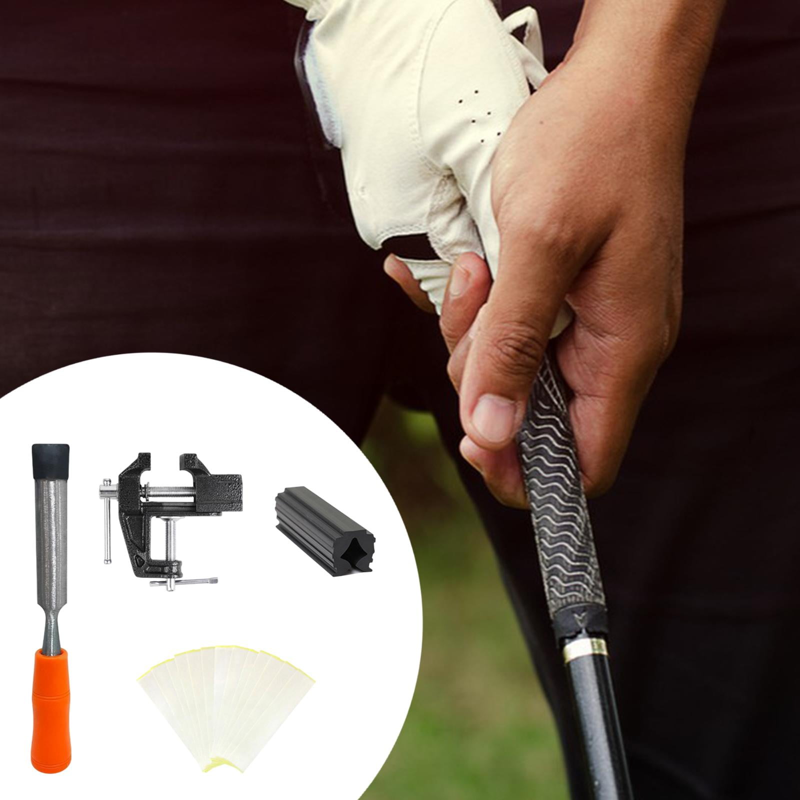 harayaa Golf Club Grip Vise Clamp Kit Gifts for Golf Enthusiast Replacement Professional Orange Remover