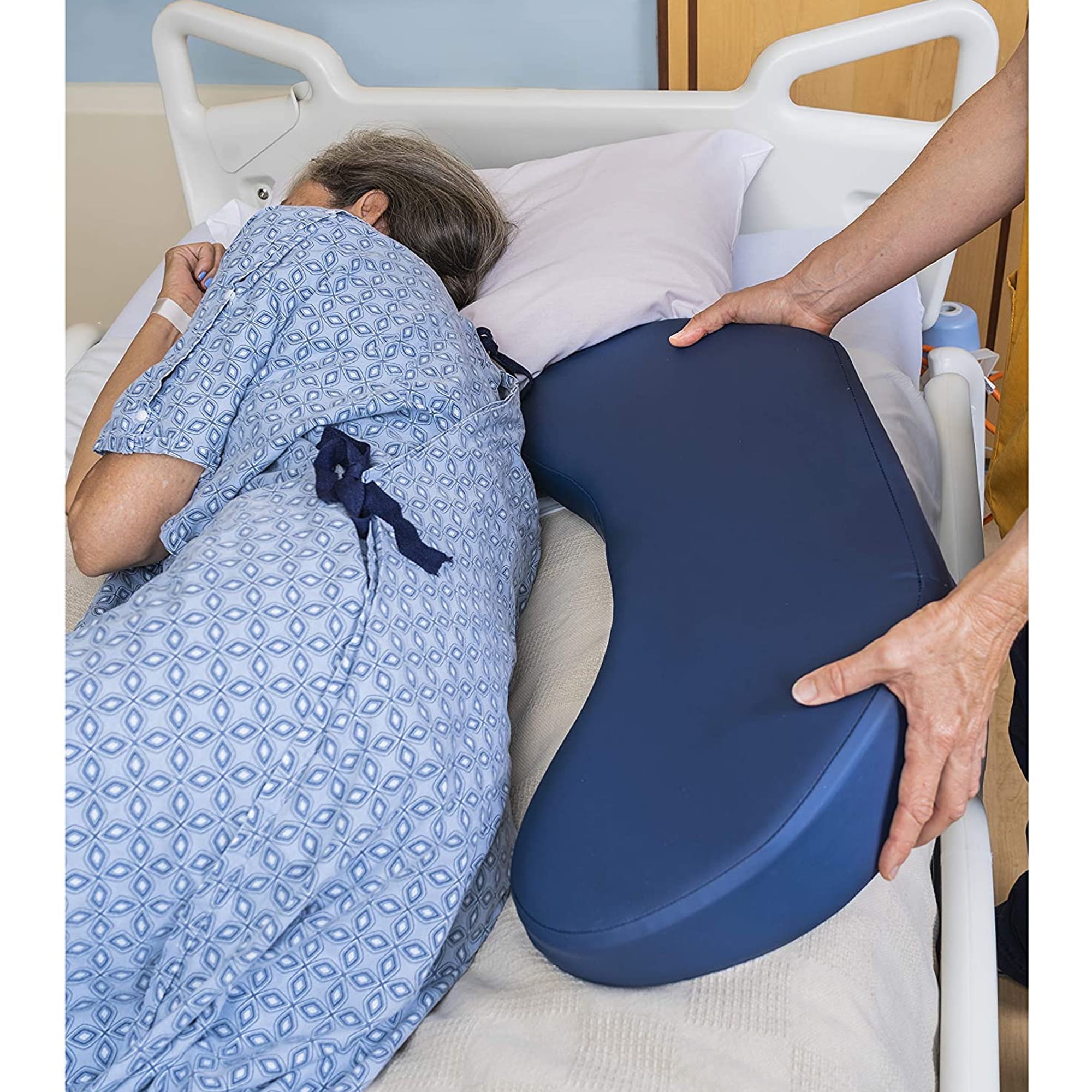 Bedsore Rescue Contoured Positioning Wedge Support Foam Pillow Blue Walmart