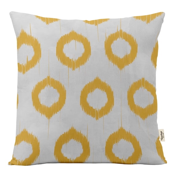 Vargottam Luxury, Printed Mustard Yellow CushionCovers,Decorative PillowCovers,SquareThrow Pillowcase -16x16Inches