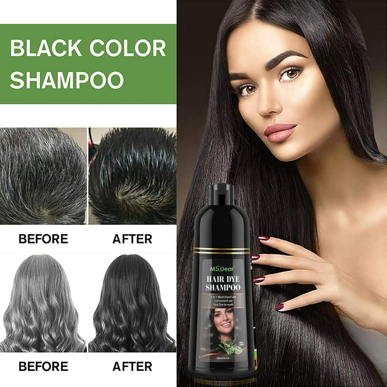 Vejrtrækning jordskælv unlock Instant Hair Color Shampoo for Gray Hair,3 in 1 Black Hair Dye Shampoo,Herbal  Coloring in Minutes for Women & Men,16.9 fl.oz - Walmart.com