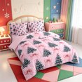 thumbnail image 2 of Manfei Christmas Festive Nutcracker 7pcs Queen Bedding,Bright Winter Snow Theme Bedding Comforter Set Queen,Pink Reversible, 2 of 7