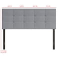 thumbnail image 7 of Home Design Gina King Tufted Upholstered Headboard with Button Tufts and Adjustable Height, Gray, Easy assembly, 7 of 7