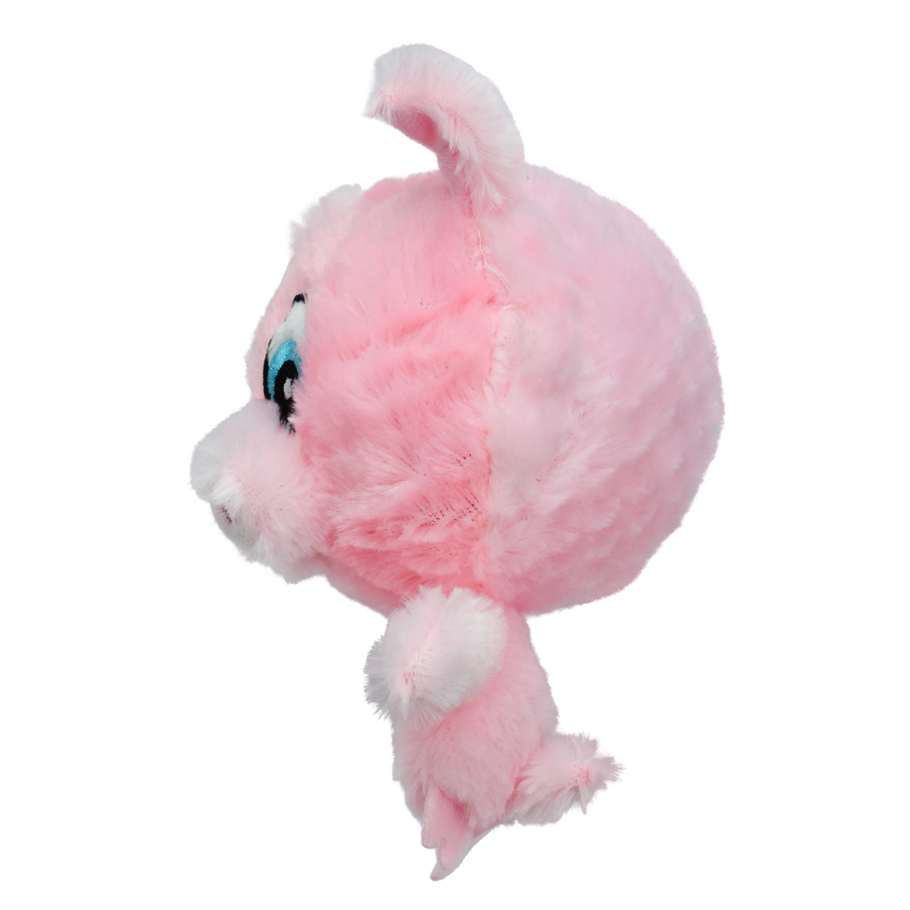 Multipet Knobby Noggins Plush Pig Dog Toy, Bumpy Rubber Ball Head with Squeaker, 4 inches