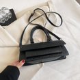 thumbnail image 3 of Bolso bandolera casual bolso monederos mujer gran capacidad PU negro sólido, 3 of 8