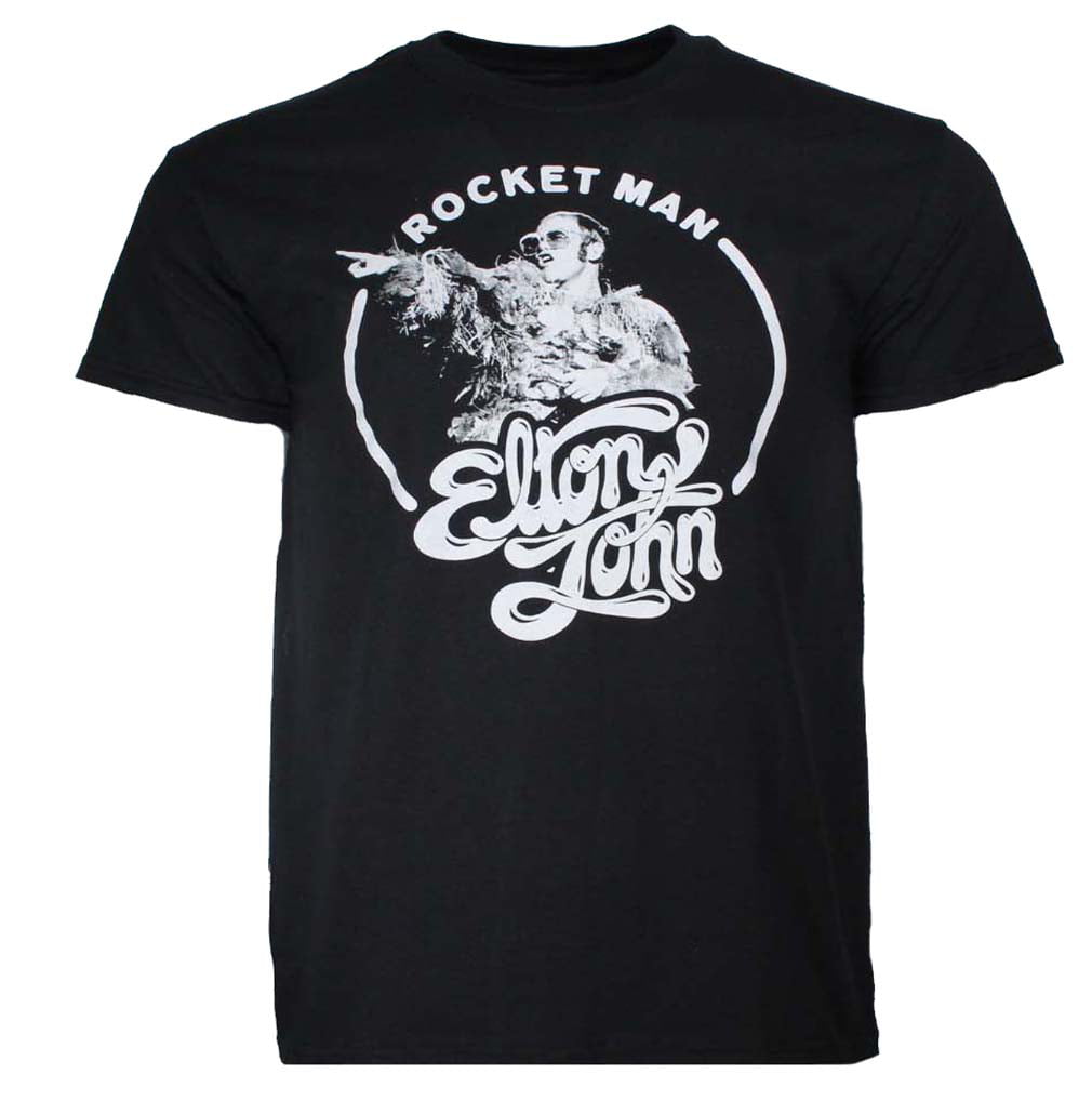Adult Women Men Cotton Elton-John Tee T-Shirt Black