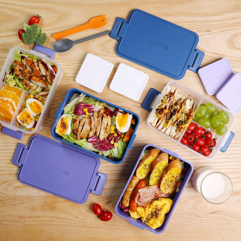 1pc Stackable Bento Box Adult Lunch Box - 3 Layers All-in-One Lunch  Containers with Multiple Compartments for Adults & Kids, 55 oz Large  Capacity, Built-in Utensil Set