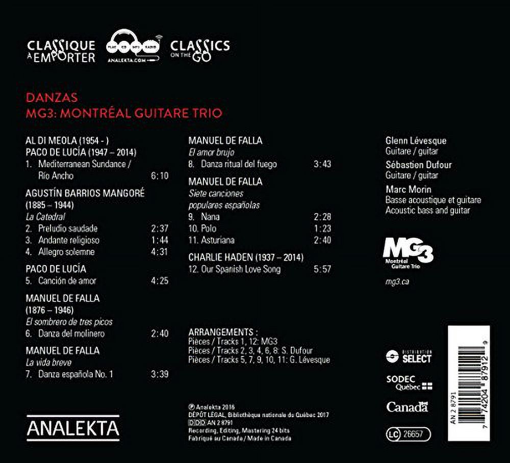 Montreal Guitare Trio - Danzas - Music & Performance - CD