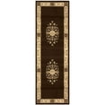 thumbnail image 2 of Superior Classic Elegant Floral Medallion Power-Loomed Indoor Runner Rug, Coffee, 2' 7" x 8', 2 of 7