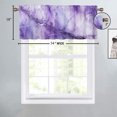 thumbnail image 4 of Purple Marble Curtain Valance for Kitchen Modern Abstract Texture Luxury Cracked Stone Window Valance for Living Room Bedroom, Kitchen Valance Rod Pocket Window Curtain 54 by 18 in, 1 Panel, 4 of 6